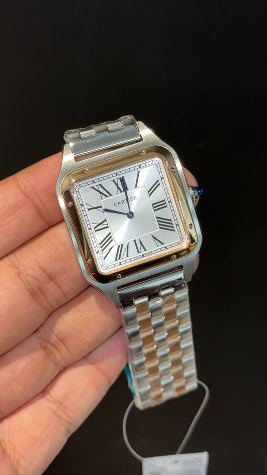 Santos De Cartier | Rose Two Tone | White Dial