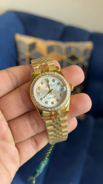 Datejust 27mm All gold dial diamond digit jubilee chain