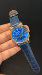 Patek Century | Auto | Rose Case | Blue Diamond Dial | Blue Leather Strap - twentyfour