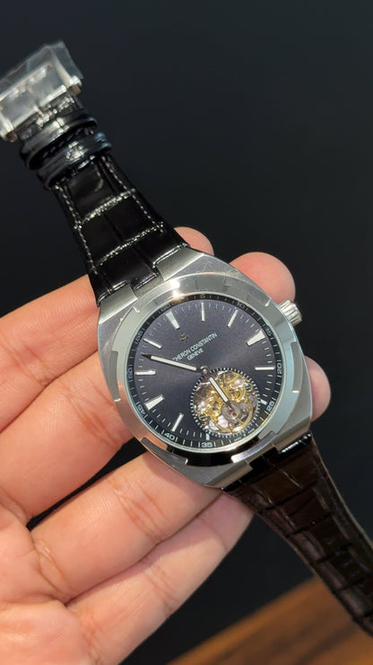 Vacheron Constantin | Black Leather Strap | Pendulum | Black Dial