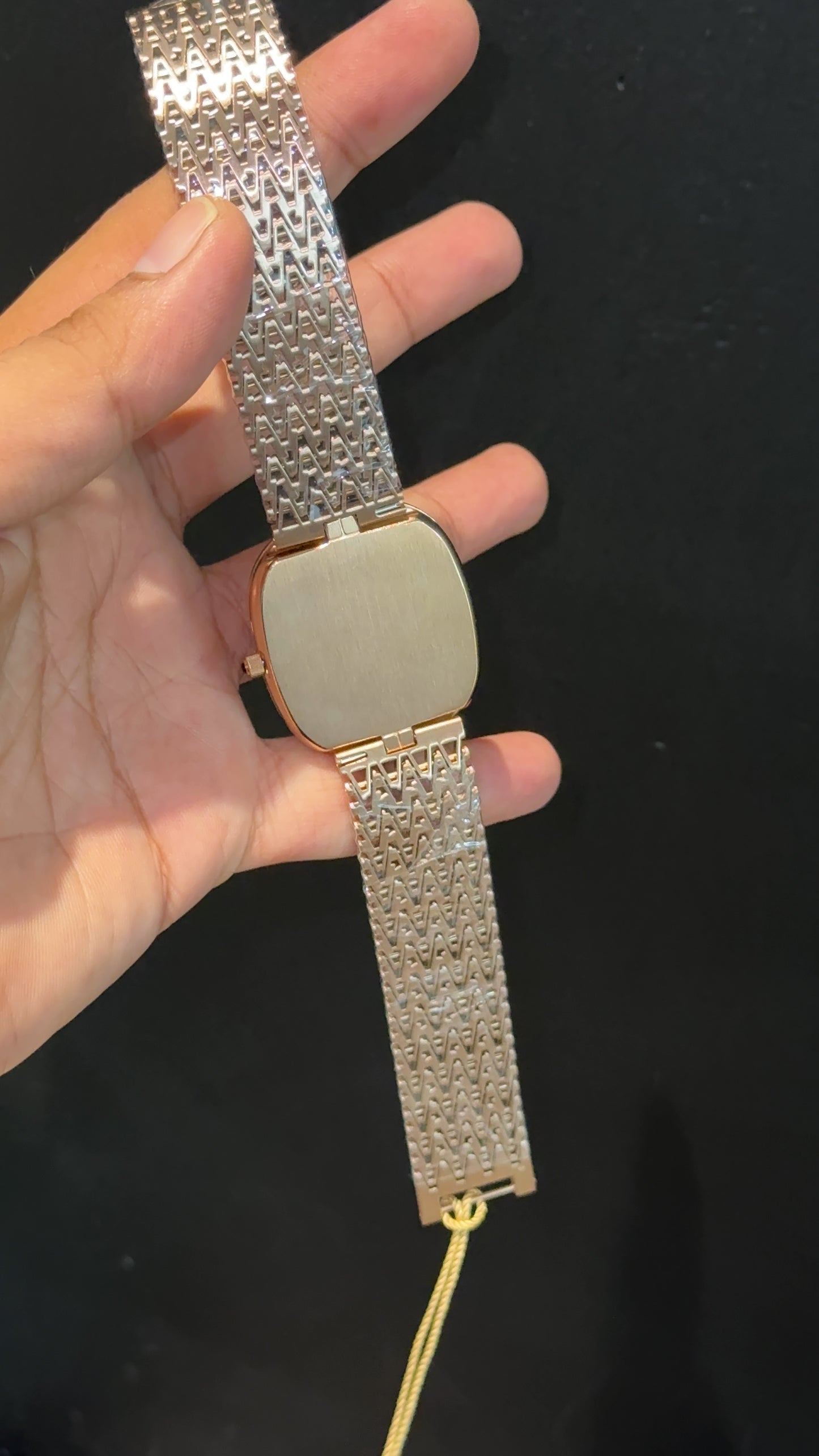 Pp Ellipse | Rose Mesh Chain | Blue Ebony Dial