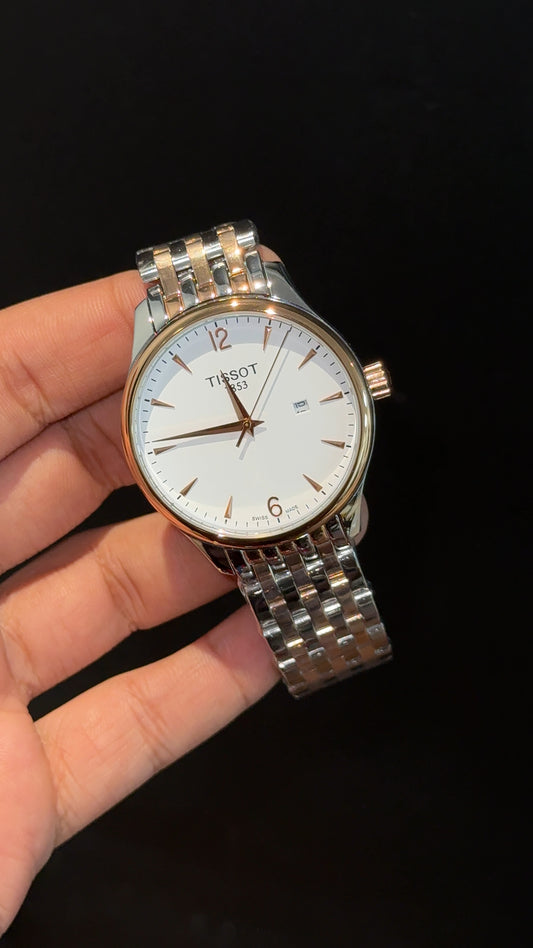 Tissot 1853 | Rose Two Tone | White Classic Dial - twentyfour