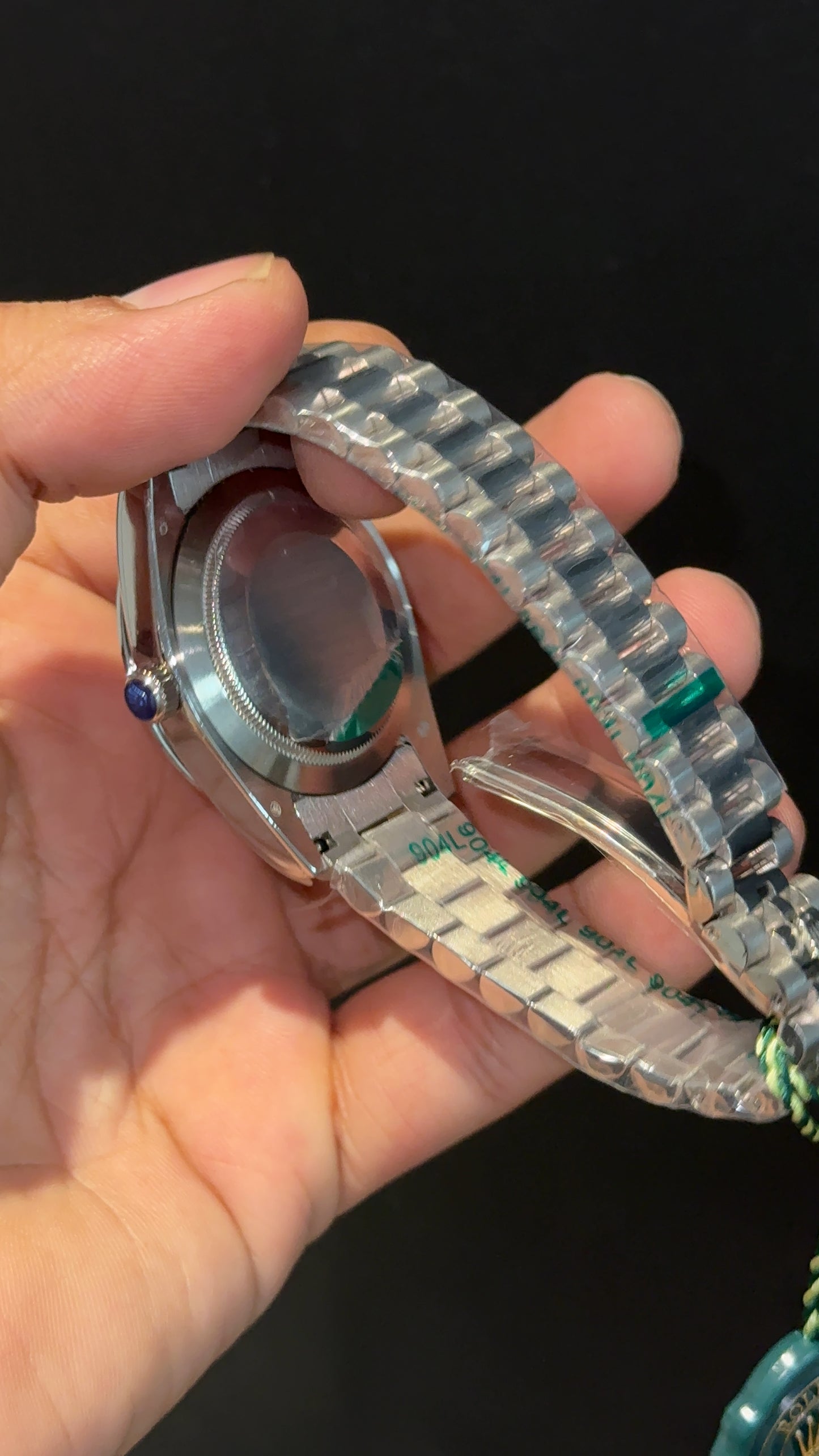 DayDate | Diamond Digit | Silver Chain | Diamond Digit | Gradient Blue Dial