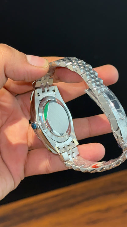 Premium Datejust | Silver Chain | Blue Dial