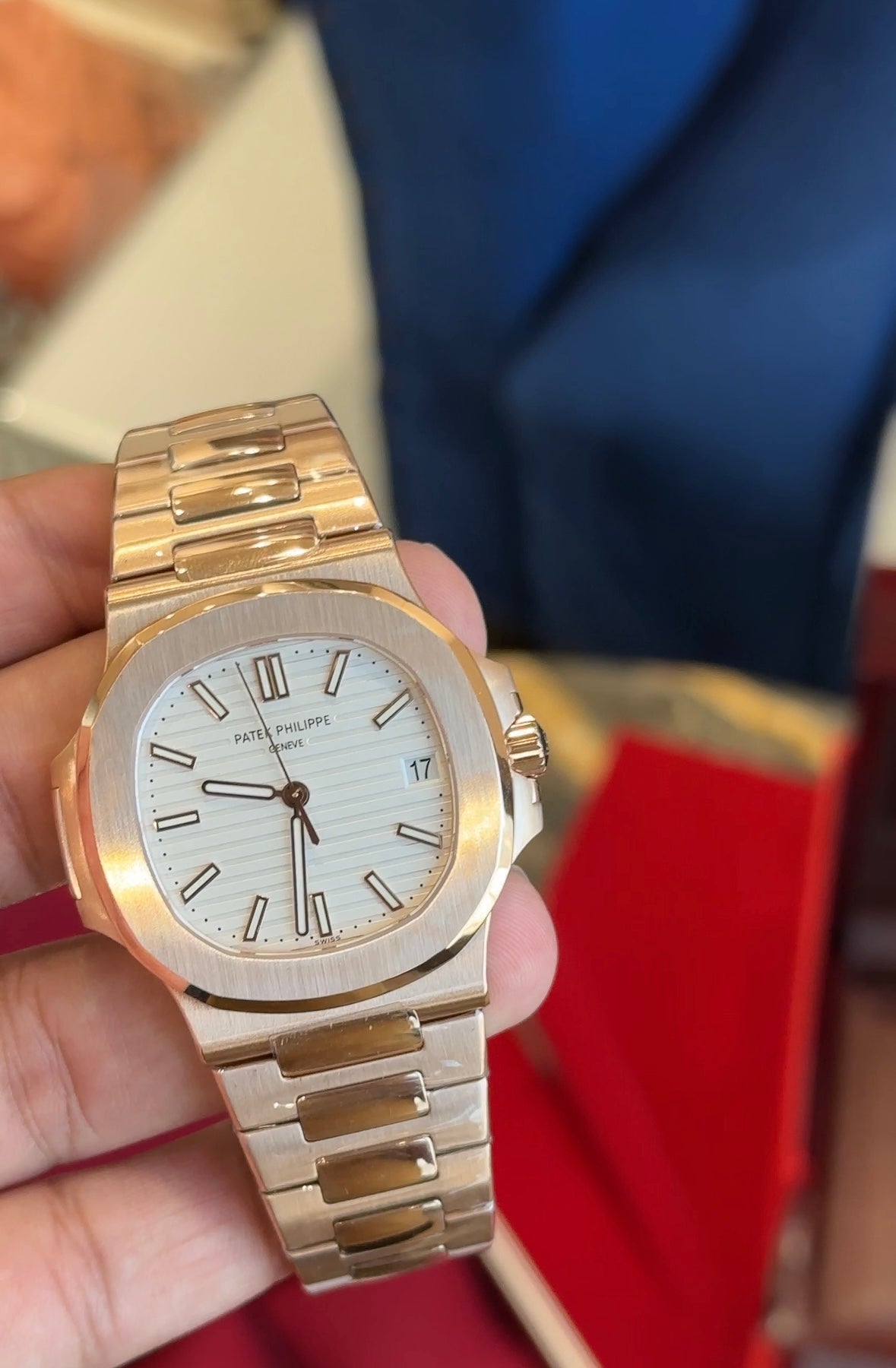 Patek naut Rose gold White