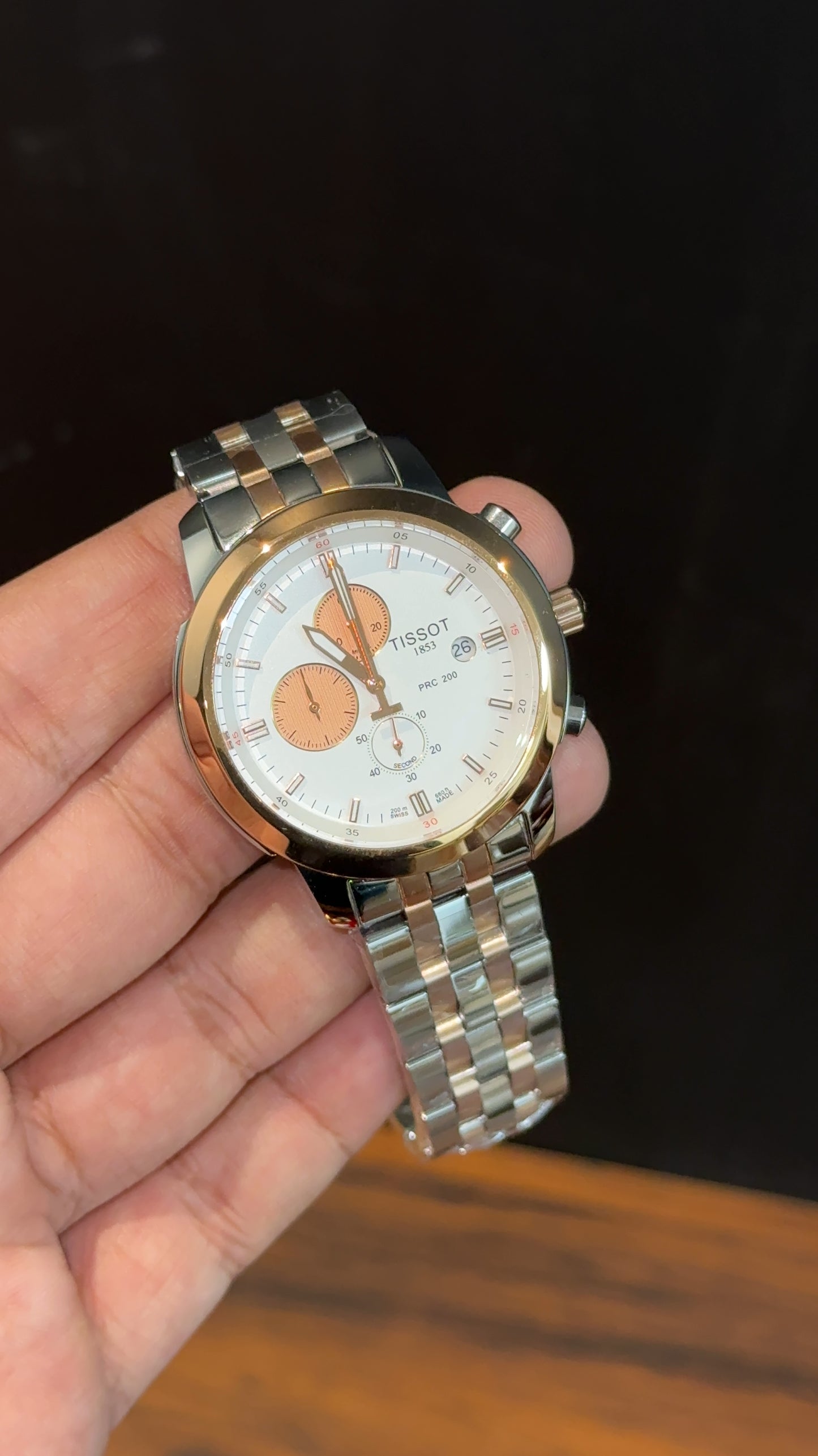 Tissot | Rose Two Tone | Rose Chrono | White Dial