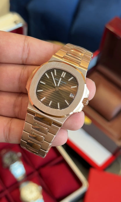 Patek Naut Rose gold brown