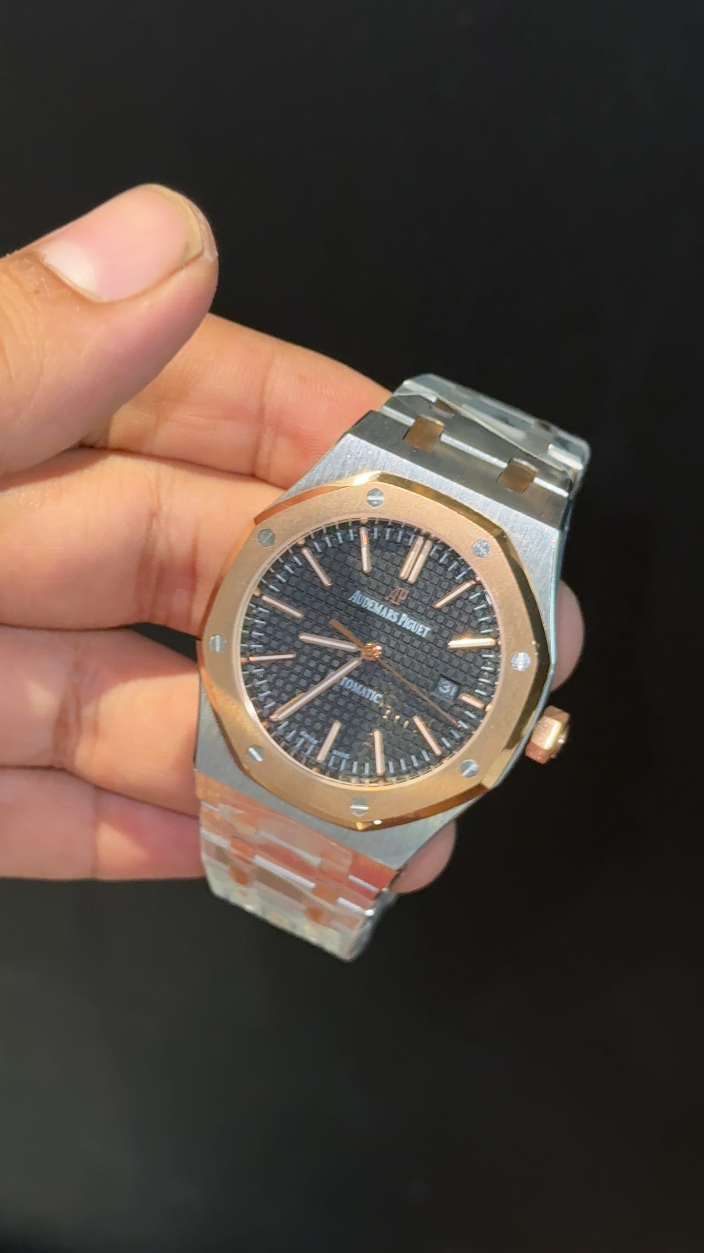 AP | Auto | Rose Two Tone | Blue Box Dial