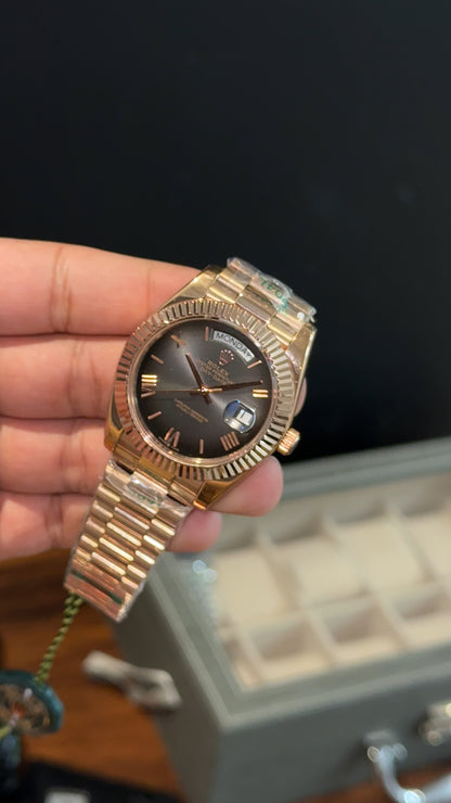DayDate | Rose Chain | Ombre Dial