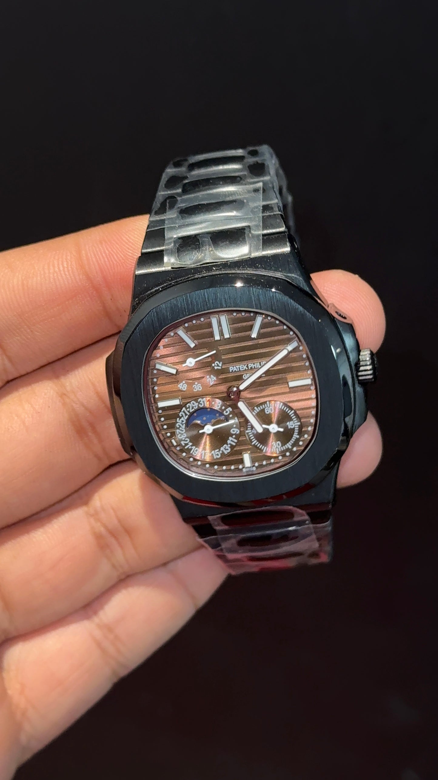 Pp Auto | Moonphase | Black Chain | Sub Brown Dials