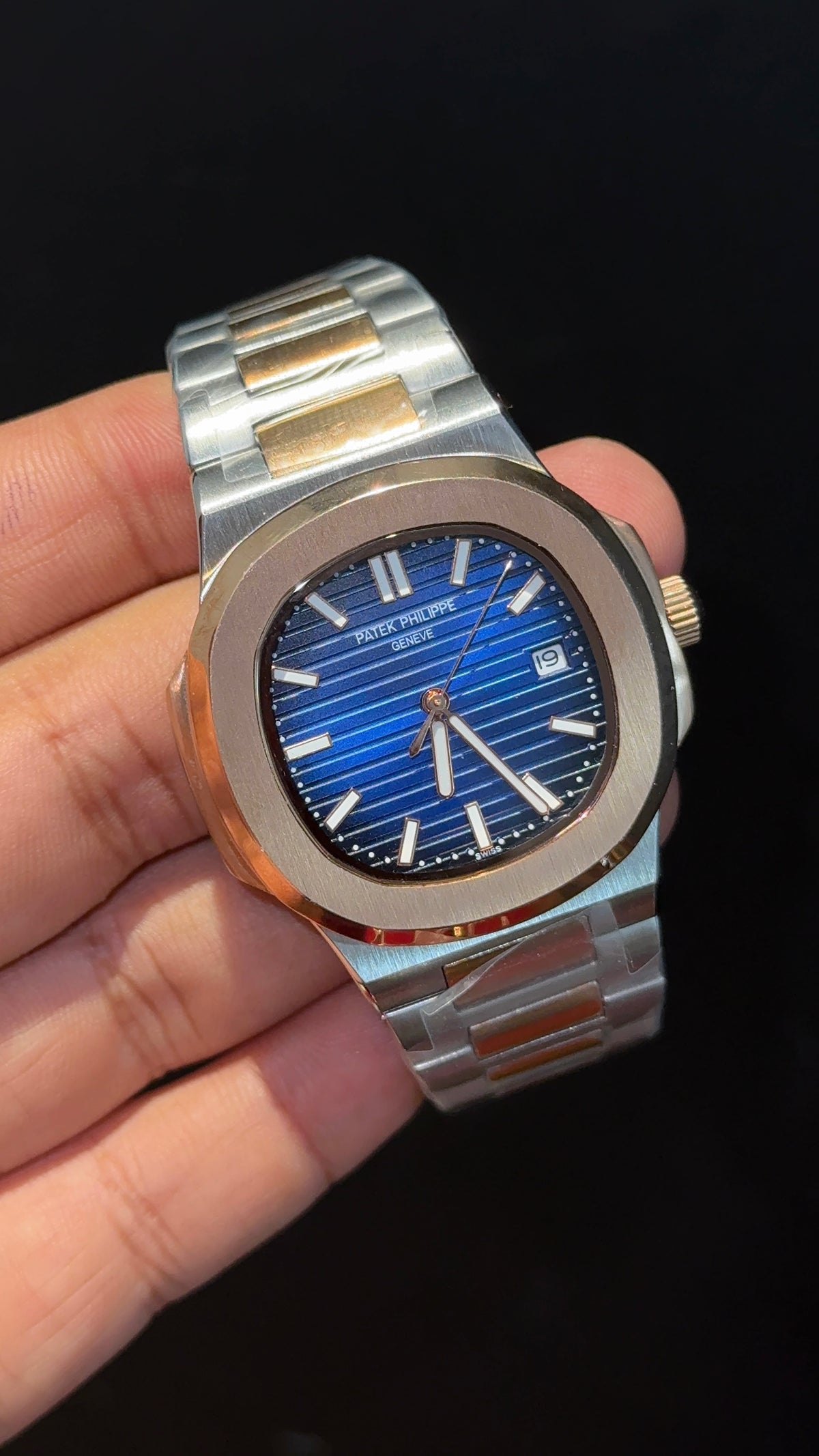 PP Auto | Rose Two Tone | Gradient Blue Dial