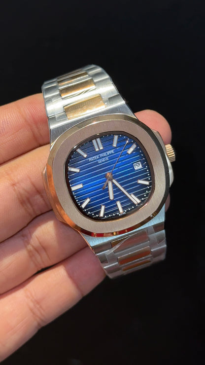 PP Auto | Rose Two Tone | Gradient Blue Dial
