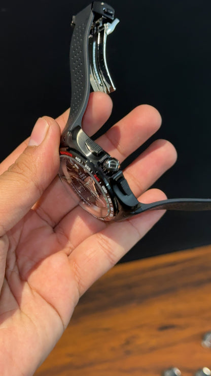 Tag Calibre 36 | Black Strap | Black Bezel | Chrono | Black Dial