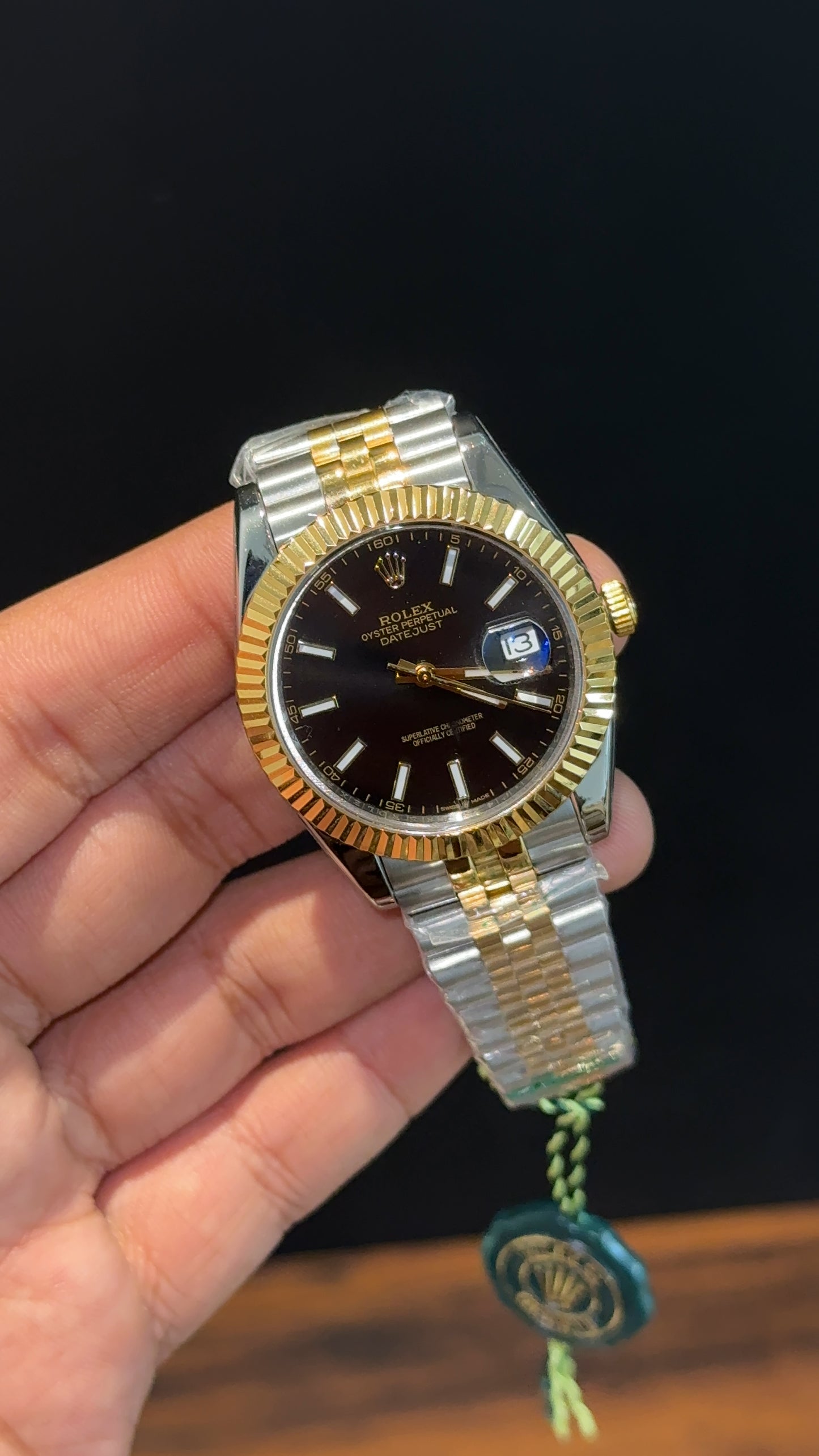 DateJust | Gold Two Tone | Black Dial