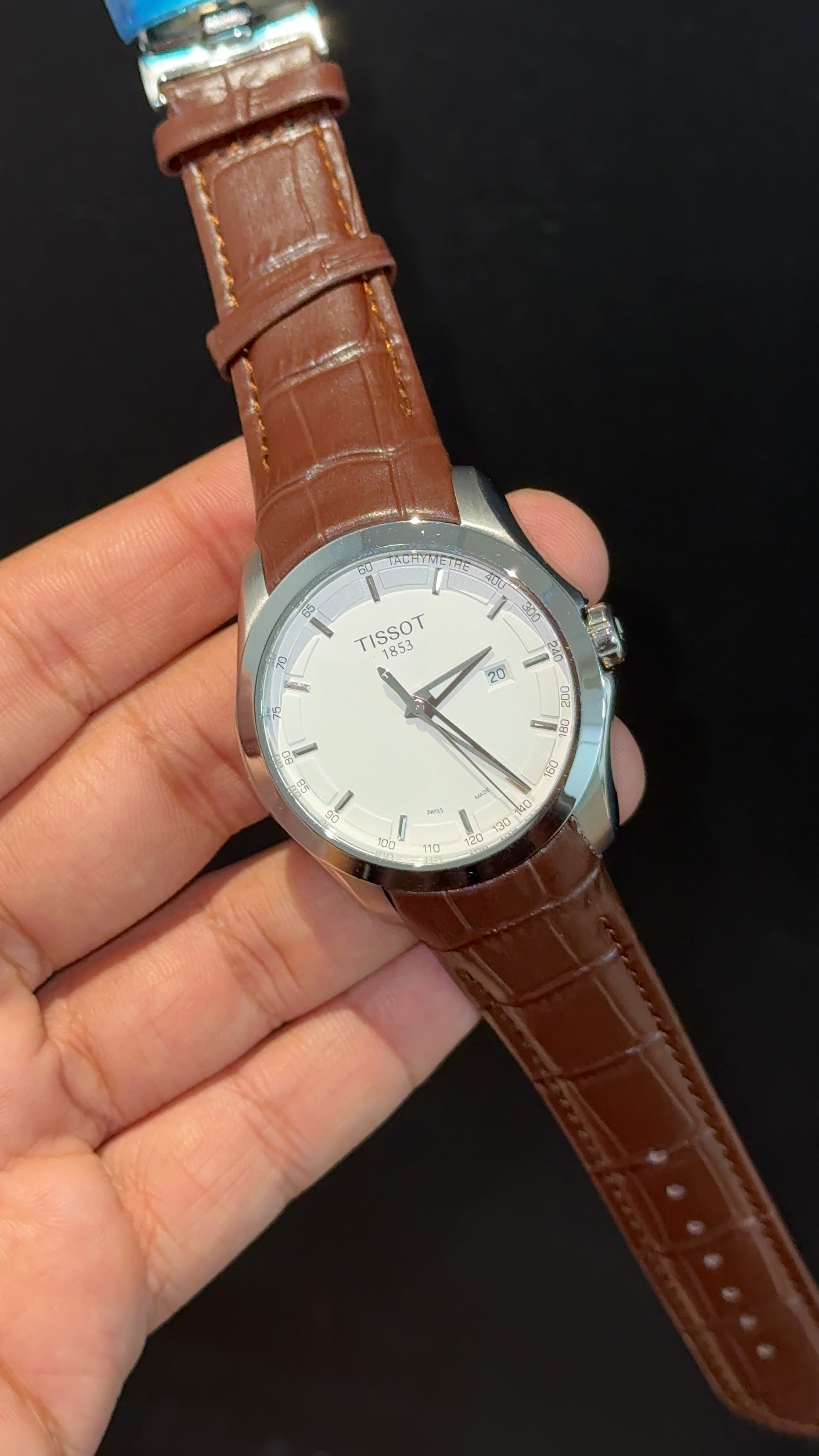 Tissot 1853 | Silver Case | Brown Leather Strap | White Classic Dial - twentyfour