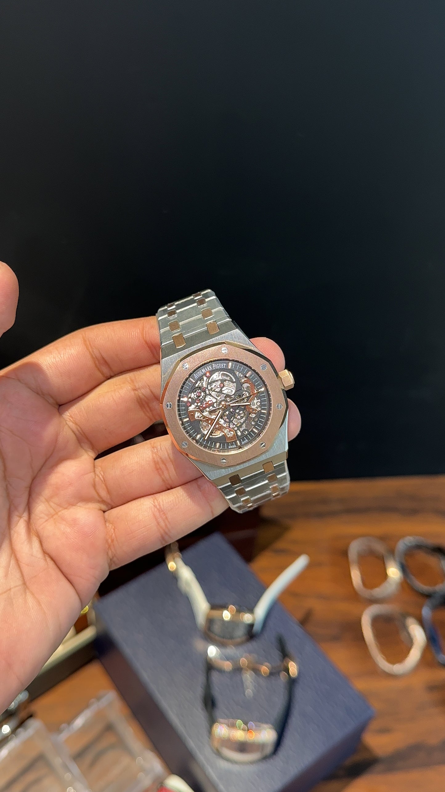 AP Skeleton | Auto | Rose Two Tone | Black Dial