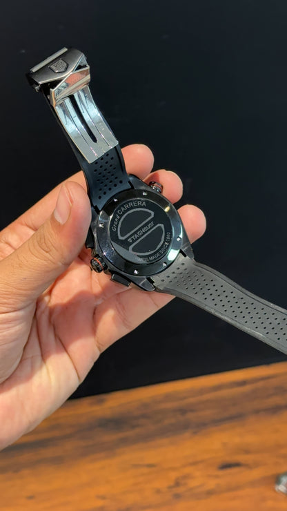 Tag Calibre 36 | Black Strap | Black Bezel | Chrono | Black Dial