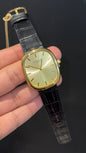 Pp Ellipse | Gold Case | Black Leather Strap | Gold Ebony Dial