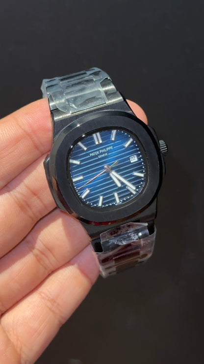 PP Auto | Black Chain | Blue Dial