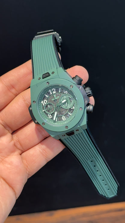 Premium Hublot | Big Bang Unico  Edition | Mint Green Strap | Mint Green Dial