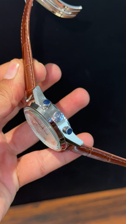 Tag Carrera | Calibre 16 | Brown Strap | DayDate |  Chrono | White Dial