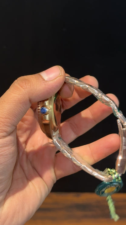 GMT Rootbear | Rose Oyester Chain | Red Landscape Dial