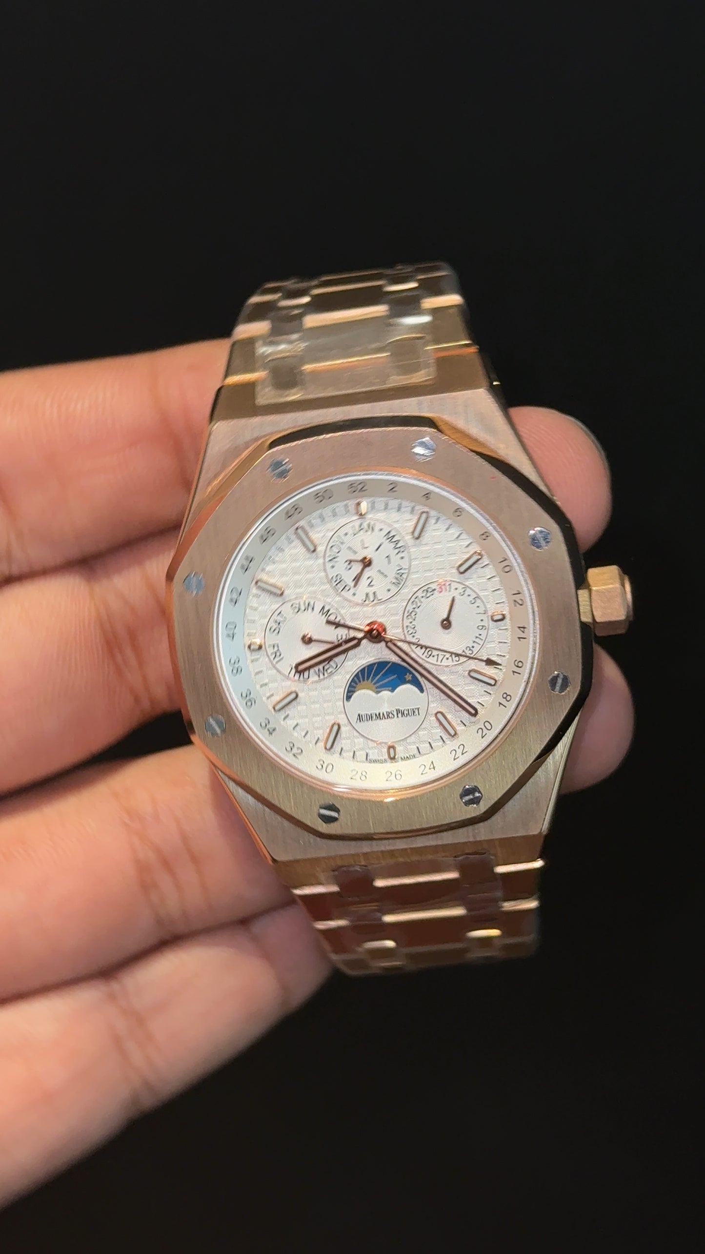 AP Auto | Rose Chain | Chrono | Calendar Edition | White Dial