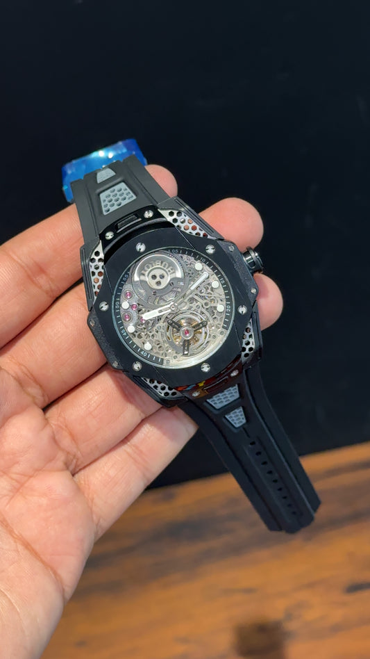 Premium Hublot | Big Bang Tourbillon Edition | Black Strap | Black Dial - twentyfour