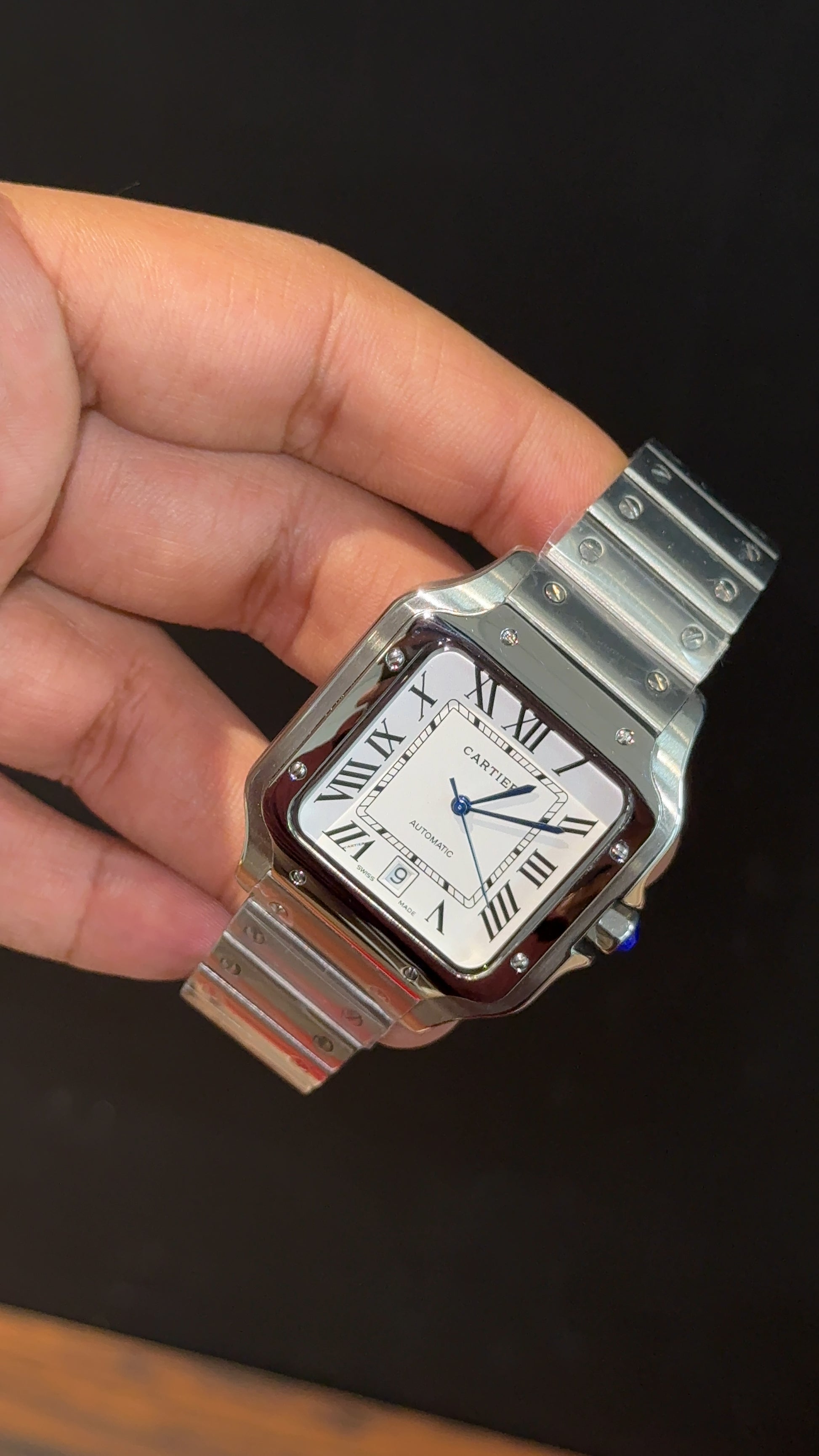 Santos | Silver Chain | White Dial - twentyfour