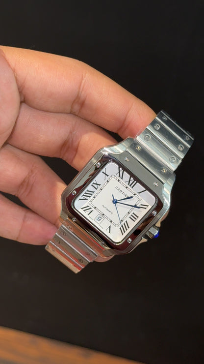 Santos | Silver Chain | White Dial - twentyfour