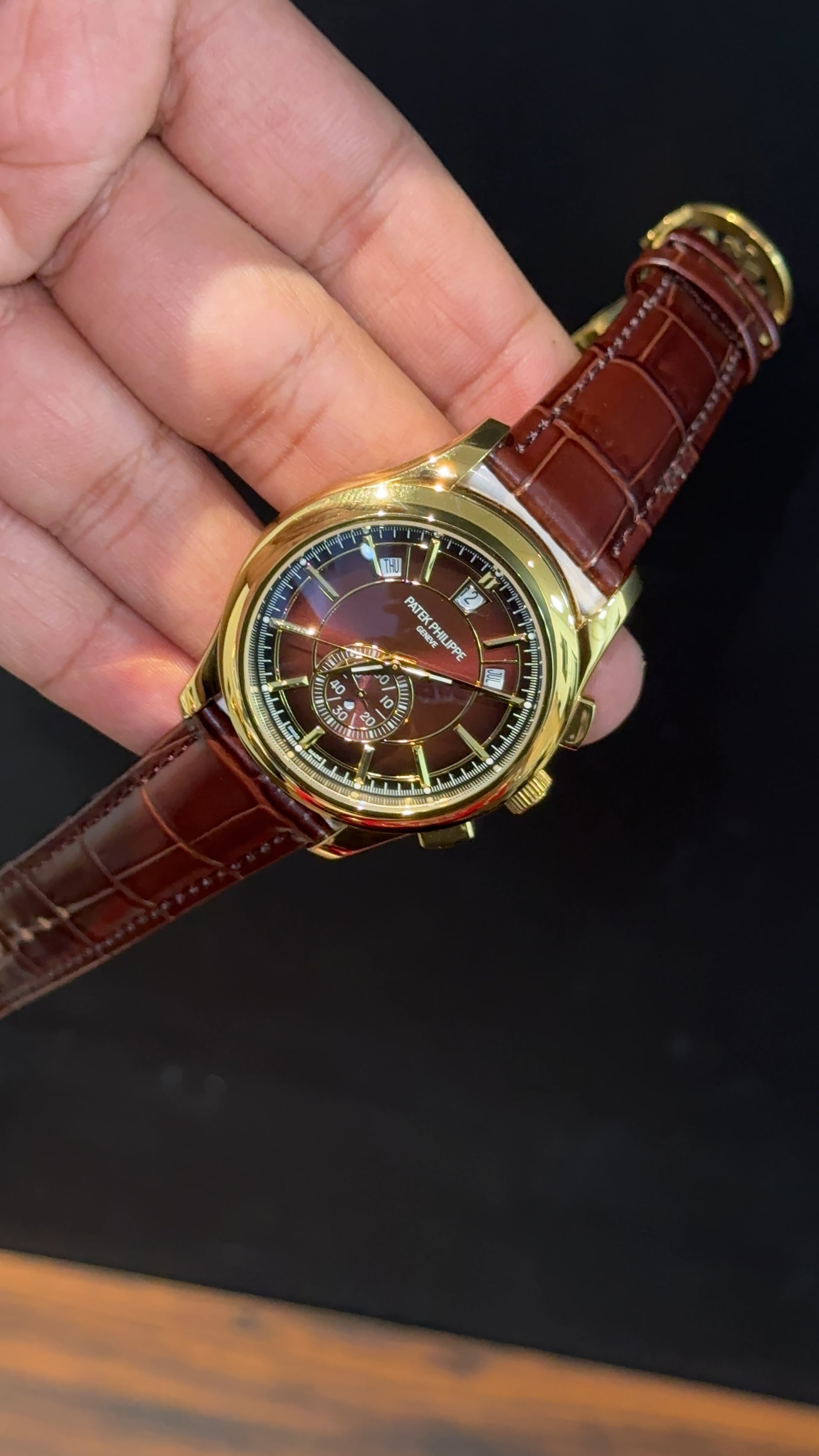 Pp Auto | Annual Calendar Edition | Gold | Brown Strap | Brown Dial - twentyfour