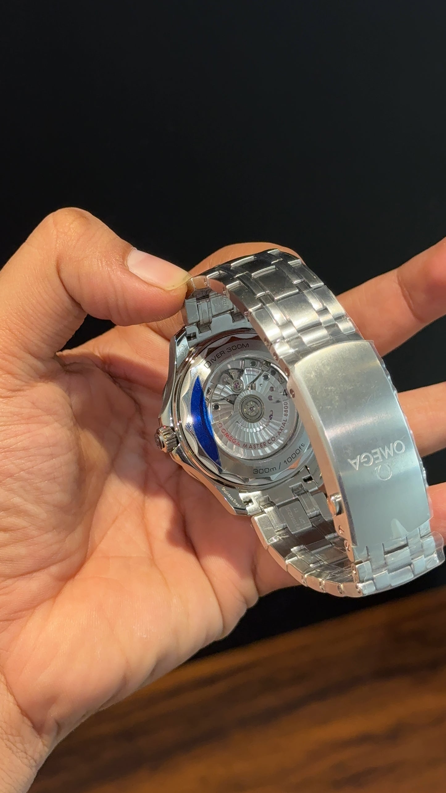 Executive Omega Seamaster | Silver Chain | Blue Bezel | Blue Dial