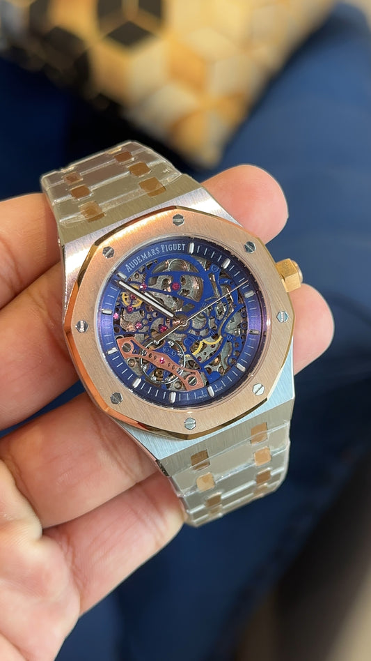 AP Skl | Rose Two Tone | Blue Dial