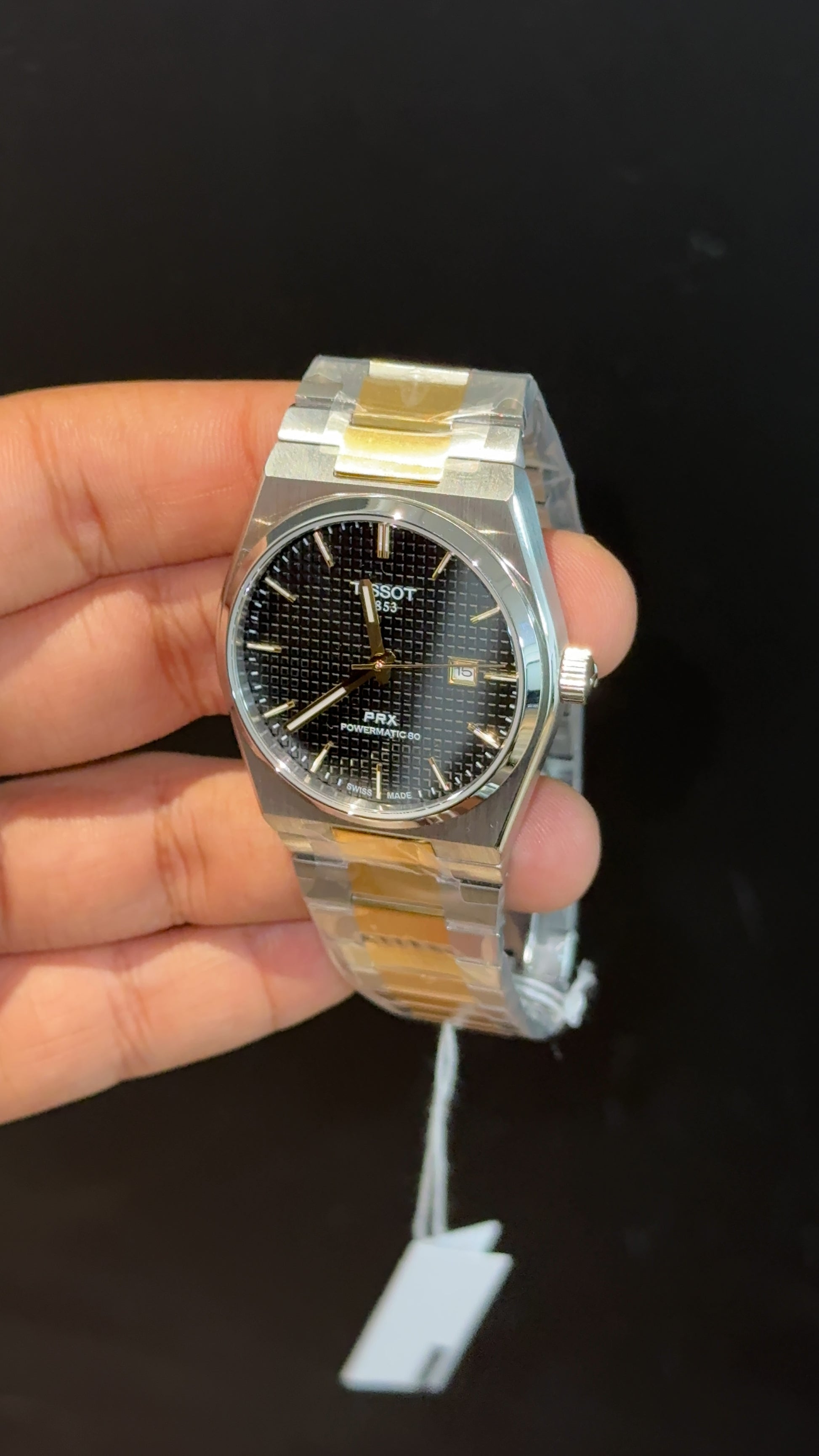 Tissot Prx | Quartz | Gold Two Tone | Black Texture Dial - twentyfour