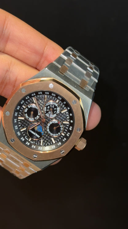 AP Auto | Rose Two Tone | Chrono | Calendar Edition | Black Dial