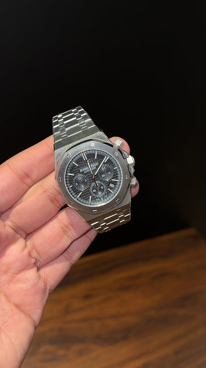 AP | Silver Chain | Chrono | Black Box Dial