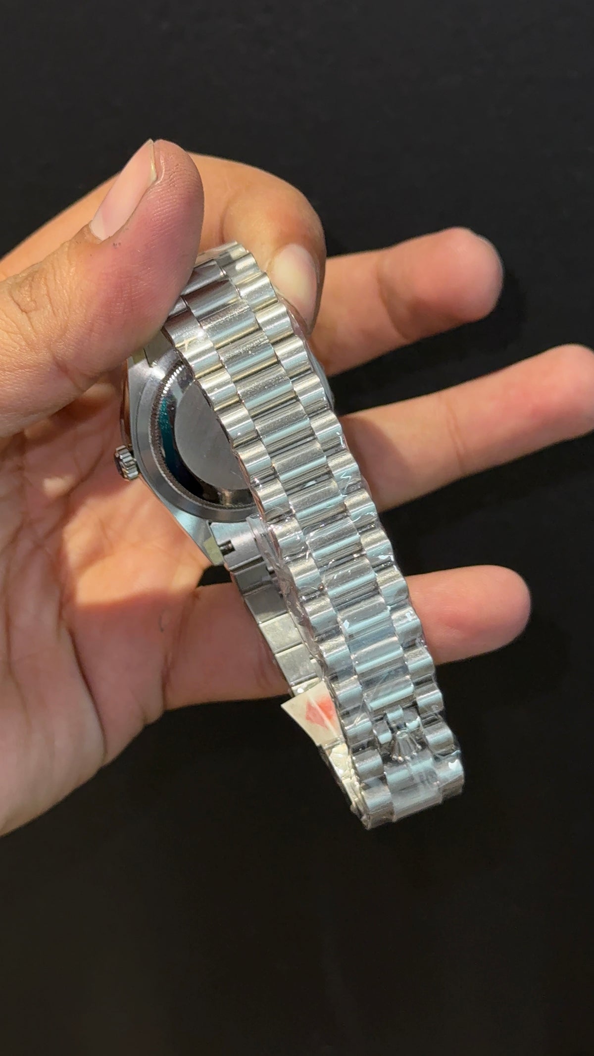 Premium Daydate | Diamond Bezel  | 36mm | Gold Chain | Gradient Blue Diamond Dial