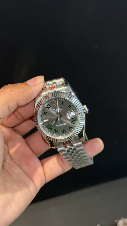 DateJust | Silver Chain | Wimbeldon Dial