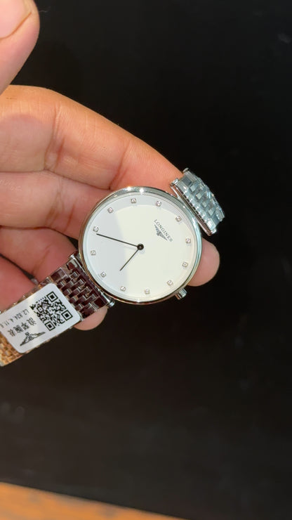 Longines | Silver Chain | White Diamond Dial - twentyfour