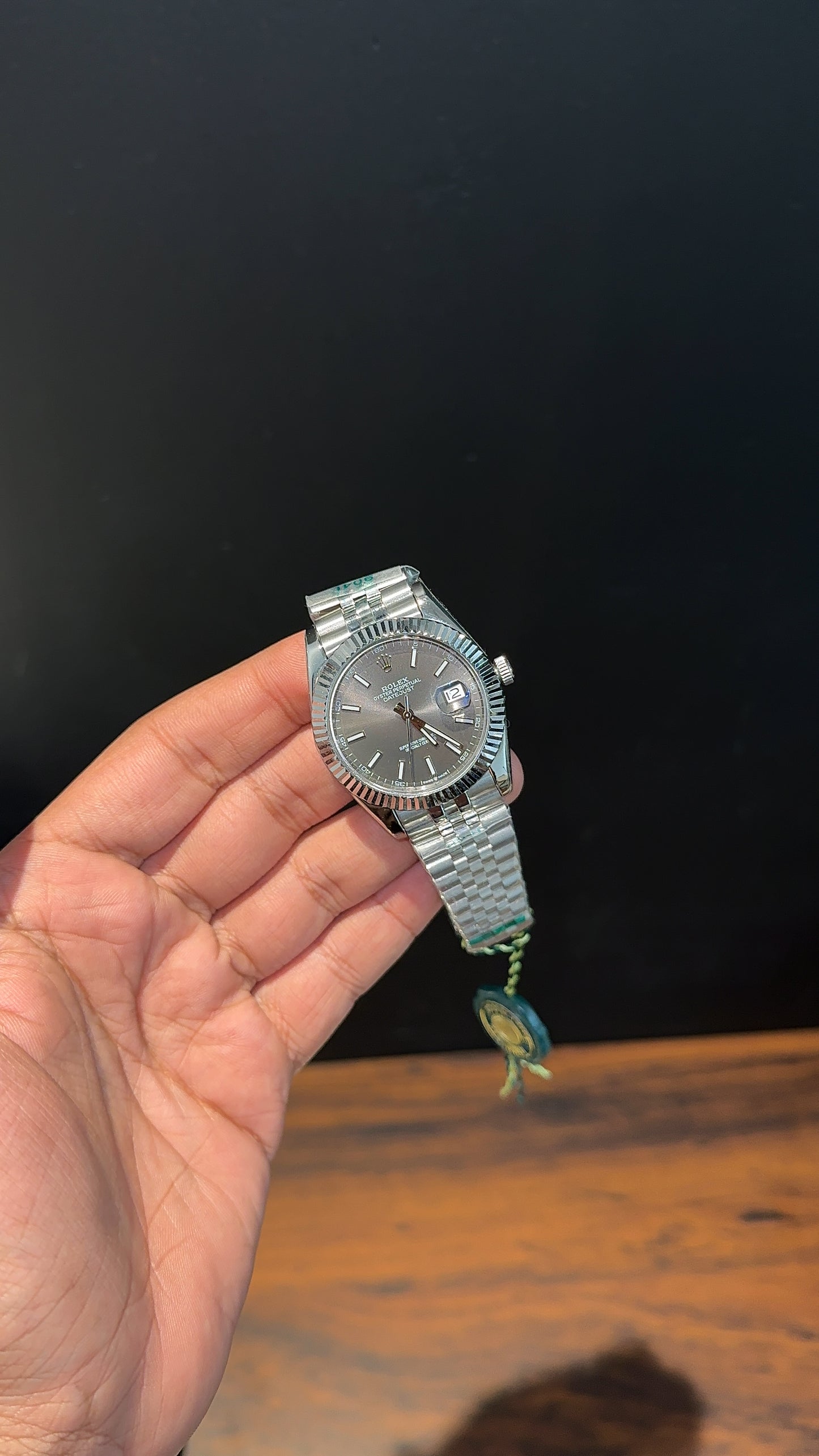 DateJust | Silver Chain | Grey Dial