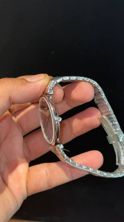 Longines | Silver Chain | Black Diamond Dial - twentyfour