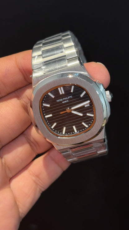 PP Auto | Silver Chain | Black Dial