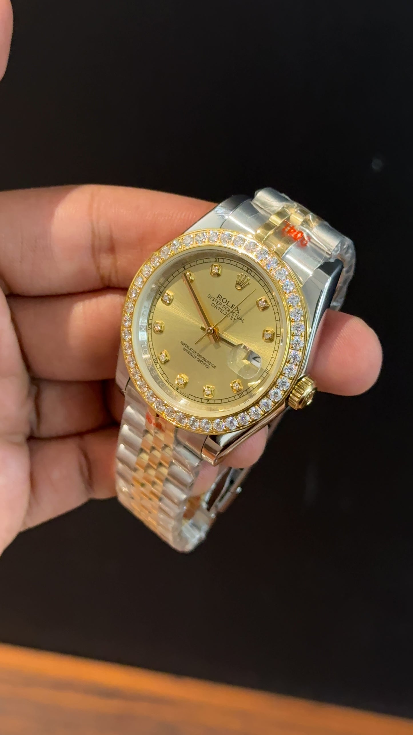 DateJust | Diamond Bezel | Gold Two Tone | Gold Diamond Dial