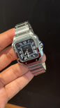 Santos | Silver Chain | Black Dial - twentyfour