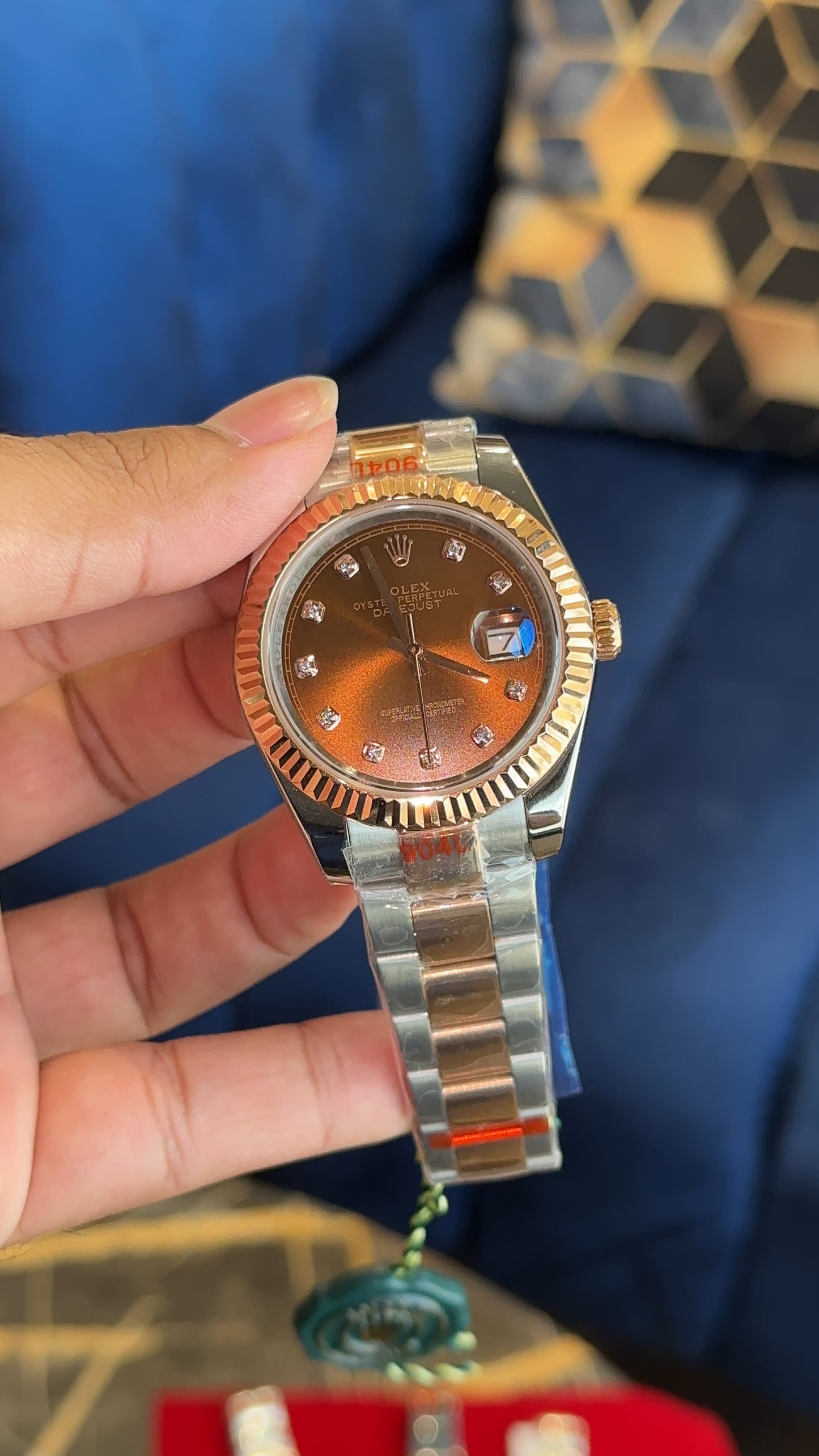 Datejust Two Tone oyester choco diamond