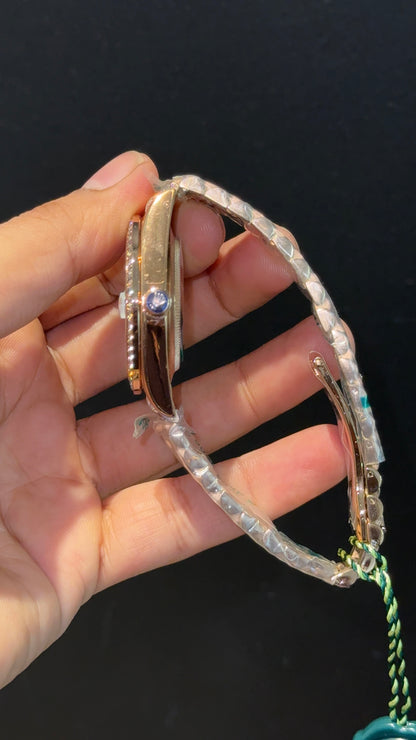 DayDate | Diamond Bezel | Rose Chain | Brown Dial