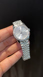 Premium DateJust | Eveline | Diamond Bezel | 30mm | Women | Silver Chain | Silver Dial