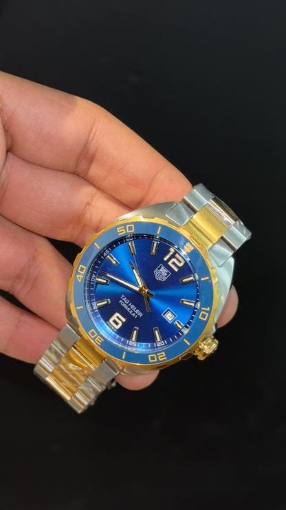 Tag Formula 1 | Gold Two Tone | Blue Dial