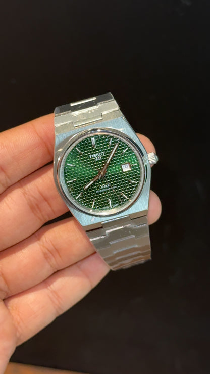 Tissot Prx | Auto | Silver Chain | Green Texture Dial - twentyfour