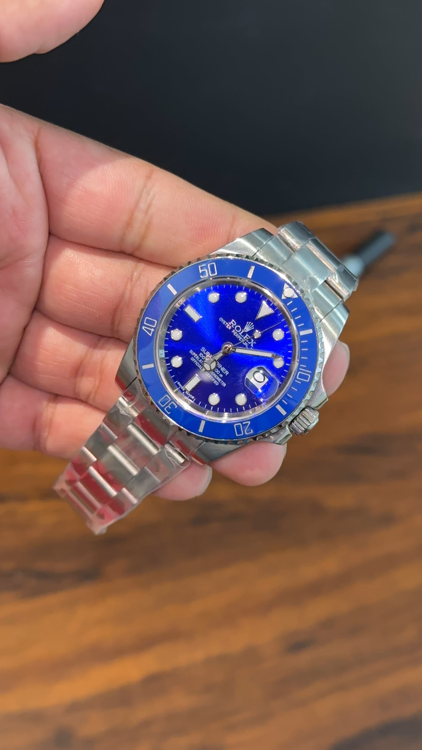 Submariner Smurf | Silver Chain | Blue Bezel | Blue Dial